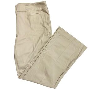 LOFT Tan Straight-Leg Trousers